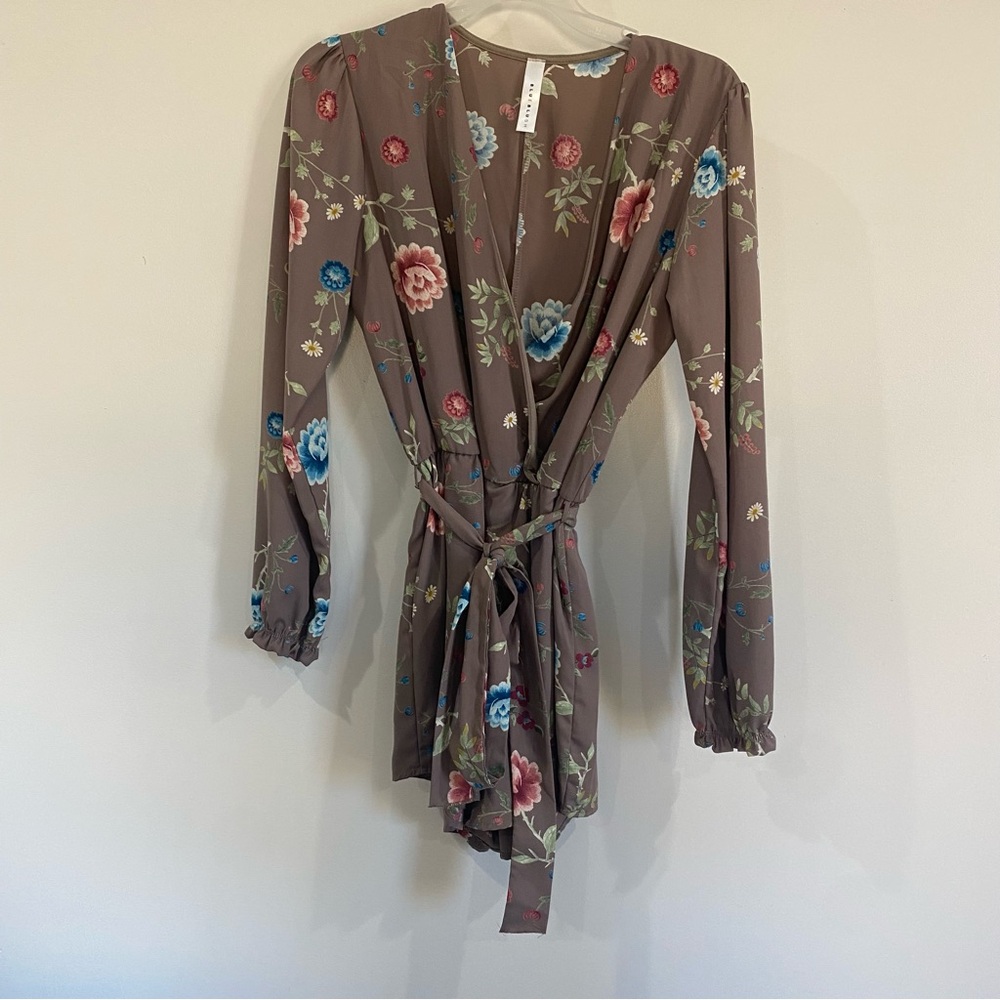 Floral Long Sleeve Romper